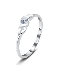 Spiral CZ Silver Ring NSR-2405